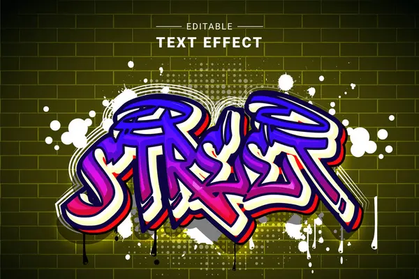 Bir graffiti biçimindeki metnin vektör çizimi