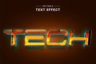 teknoloji biçimi özel yazı tipi efekti