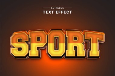 spor tarzı efekti düzenlenebilir metin efekti