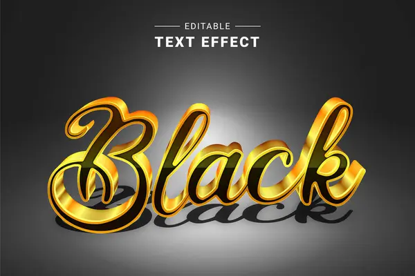 siyah metin efekti, düzenlenebilir vektör metin biçimi