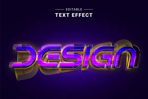 Gelecekçi tekno tarzı özel yazı tipi efekti