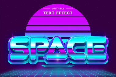 Fütürist neon tarzı. Arkaplanda bir metin uzayının vektör illüstrasyonu.