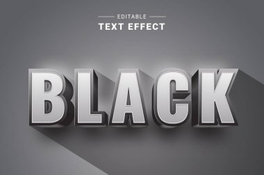 siyah metin düzenlenebilir metin etkisi