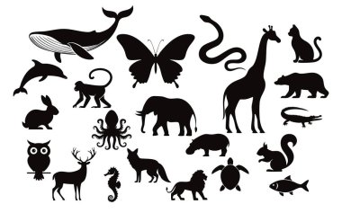 Hayvanların Zarif Vektör Silüetleri
