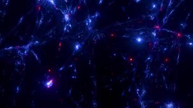 Gelecekçi Kozmik Parçacıklar Büyüleyici Döngü Canlandırılmış Arkaplan