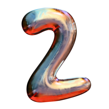 2 parlak metalik krom biçimi