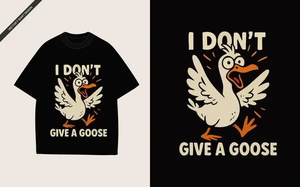 Komik Kaz Tişört Tasarımı Umursamıyorum Diyor