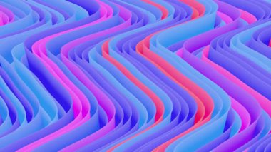 Canlı Akan Soyut Canlandırma Döngüsü - Hareketli Renkli Dalgalar