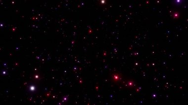 Derin uzay arkaplan döngüsünde parlayan yıldızlar canlandırıldı