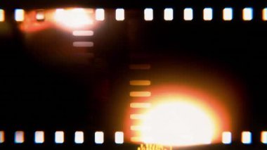 Vintage Film Yanık Kaplaması Geçiş Retro Işık Sızıntısı Efekti