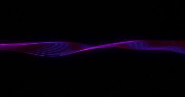 Karanlık Şebeke Kusursuz Hareketinde Neon Nabız Akıntısı Akıcı Elektrik Dalga Biçimleri