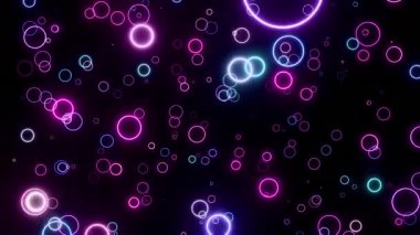 Neon Geometri Darbesi Fütüristik Döngü Canlandırılmış Arkaplan