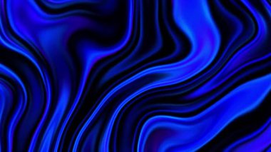 Sıvı Nabız Çizgileri Soyut Mavi Dalga Döngüsü