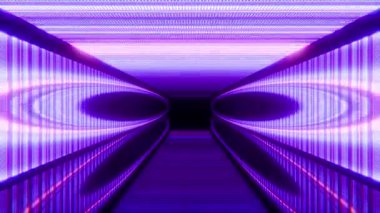 Neon Girdabı Bilim-Kurgu Tünel Canlandırma Döngüsü