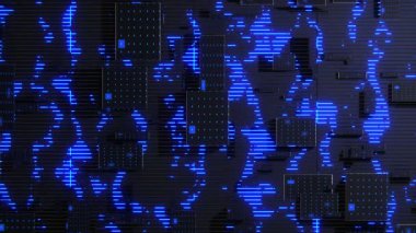 Parlayan Siber Devre Izgara Teknolojisi Döngüsü CanlandırmasıName