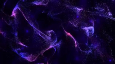 4K 'da Kozmik Parçacık Girdabı Soyut Uzay Bulutsusu Canlandırması