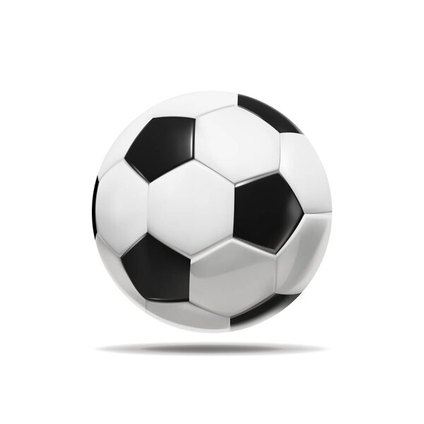 Soccer Ball Isolated White Background Vector Illustration — Stock Vector