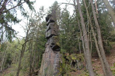 Svatosh Kayaları, Karlsbad, Çek Cumhuriyeti. Yüksek kalite fotoğraf