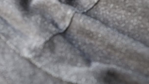 Pills Gray Tee Shirt Cotton Knit Fabric Bobbles Knitwear Lint — Stock Video
