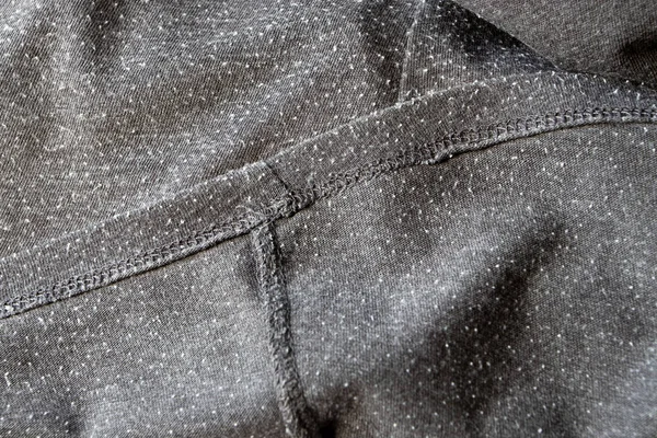 Gri Pamuklu Örgü Kumaşın Üzerindeki Haplar Giysileri Sallıyor Tişörtünde Iplik — Stok fotoğraf