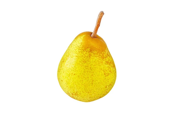 Rocha Päron Hela Frukt Isolerad Vitt Gulgröna Prickiga Päron — Stockfoto