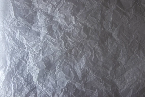 Pomarszczony Biały Papier Pakowania Światło Cień Kontrast Tło — Zdjęcie stockowe