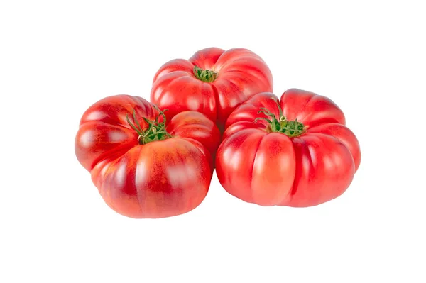 Fioletowe Warzywa Pomidorowe Izolowane Białym Tle Dojrzałe Owoce Solanum Lycopersicum — Zdjęcie stockowe