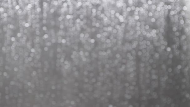 Defocused Rain Drops Window Glass Autumn Mood Gray Tones Blurred — Stock Video