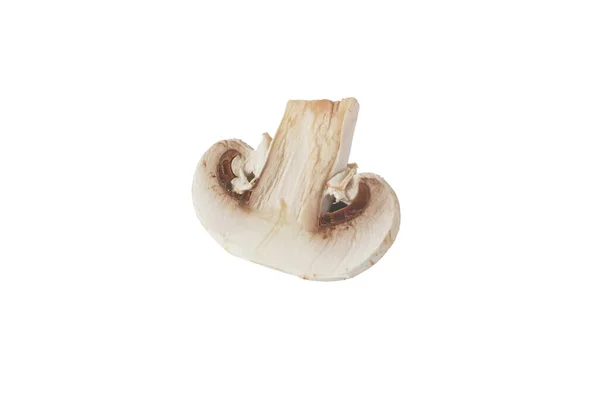 Agaricus Bisporus Immature Fruit Body Half White Champignon Mushroom Button — Stock Photo, Image