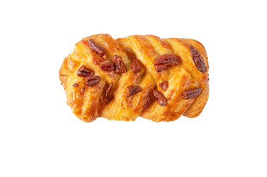 Cevizli örülmüş çörek şeffaf png.Pecan Braid. Kahvaltıda tatlı ekmek fırını..