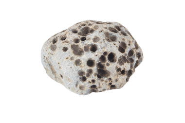 Gri gözenekli doğal taş. Çukur, şeffaf png. Volkanik kayalar çakıl taşı.