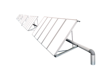 Güneş pili panelleri dizisi çerçevesi şeffaf png izole edildi. Yeşil enerji modeli.