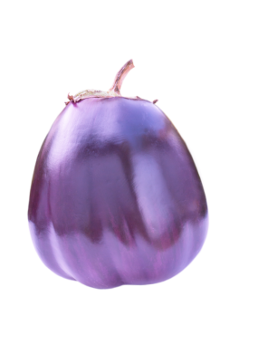 Koyu mor organik patlıcan yalıtılmış şeffaf png