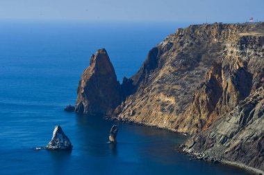 Kırım ve Ukrayna 'nın deniz manzarası ve dağları