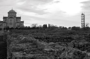 Eski Yunan kenti Hersones, Kırım bölgesi Ukrayna 'ya bak