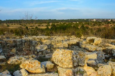 Pergamon antik şehrinin kalıntıları.