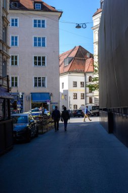 Avusturya 'daki Salzburg şehir merkezinin manzarası