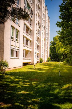 Parktaki apartmanlar. yüksek kaliteli fotoğraf