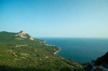 Yunanca Korfu adasının deniz ve kayaları