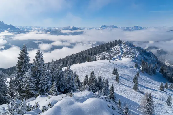 Alplerde kış yürüyüşü: Karla kaplı tepelerde ve doğanın her adımında güzelliğinin parladığı sakin manzaralarda nefes kesici bir yolculuk