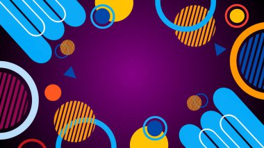 Tasarım, sunum, poster, afiş ve broşür için renkli geometrik soyut vektör çizimi.