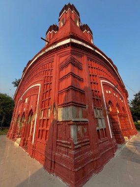 Delhi - Hindistan 1820: Delhi Tapınağı 'nın güzel mimarisi. Hindistan 'da popüler bir turizm merkezi.