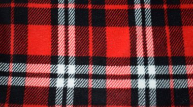 Kırmızı, Siyah ve Beyaz Ekose Kumaş