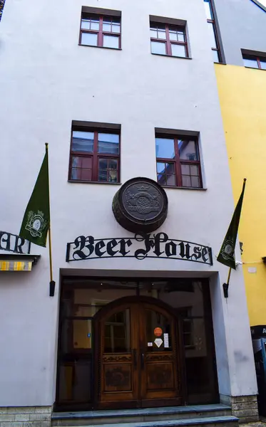 Tallinn, Estonya 'da Tarihi Bira Evi Cephesi