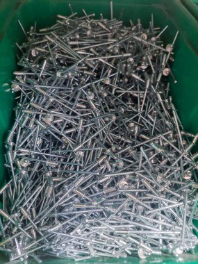 Parlak Metal Perçin Yığını Arkaplanı