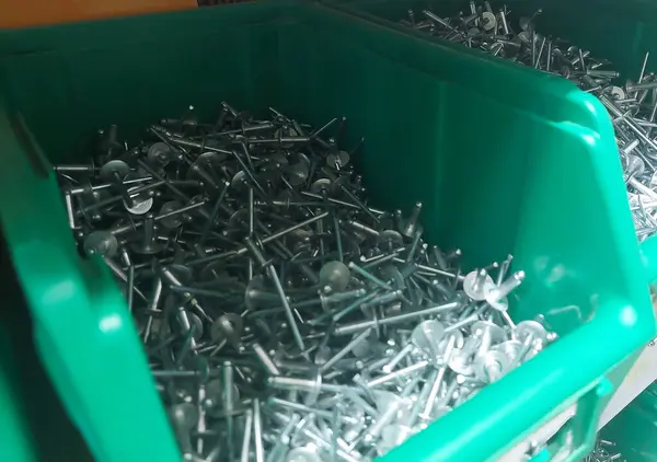 Parlak Metal Perçin Yığını Arkaplanı