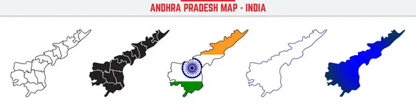 Andhra Pradesh Eyaleti, AP Taslak Simge Hindistan Siluet Vektörü. AP düzenlenebilir vuruş ana hatları simgesi