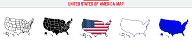 Bilgi grafikleri, sunumlar, eğitim veya tasarım projelerinde kullanmak için mükemmel olan ABD haritasının temiz ve ayrıntılı bir taslağı. Bu vektör illüstrasyonu 50 eyaletin sınırlarını belirler, Uni 'nin minimalist ama doğru bir şekilde temsil edilmesini sağlar