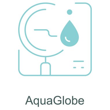 AquaGlobe küresel su sürdürülebilirliğini simgeler, temiz su erişiminin, korunmanın ve gezegenin çevresel sorumluluğunu temsil eder. İkon, su kaynaklarını koruma ve teşvik etme amaçlı uluslararası çabaları yansıtıyor
