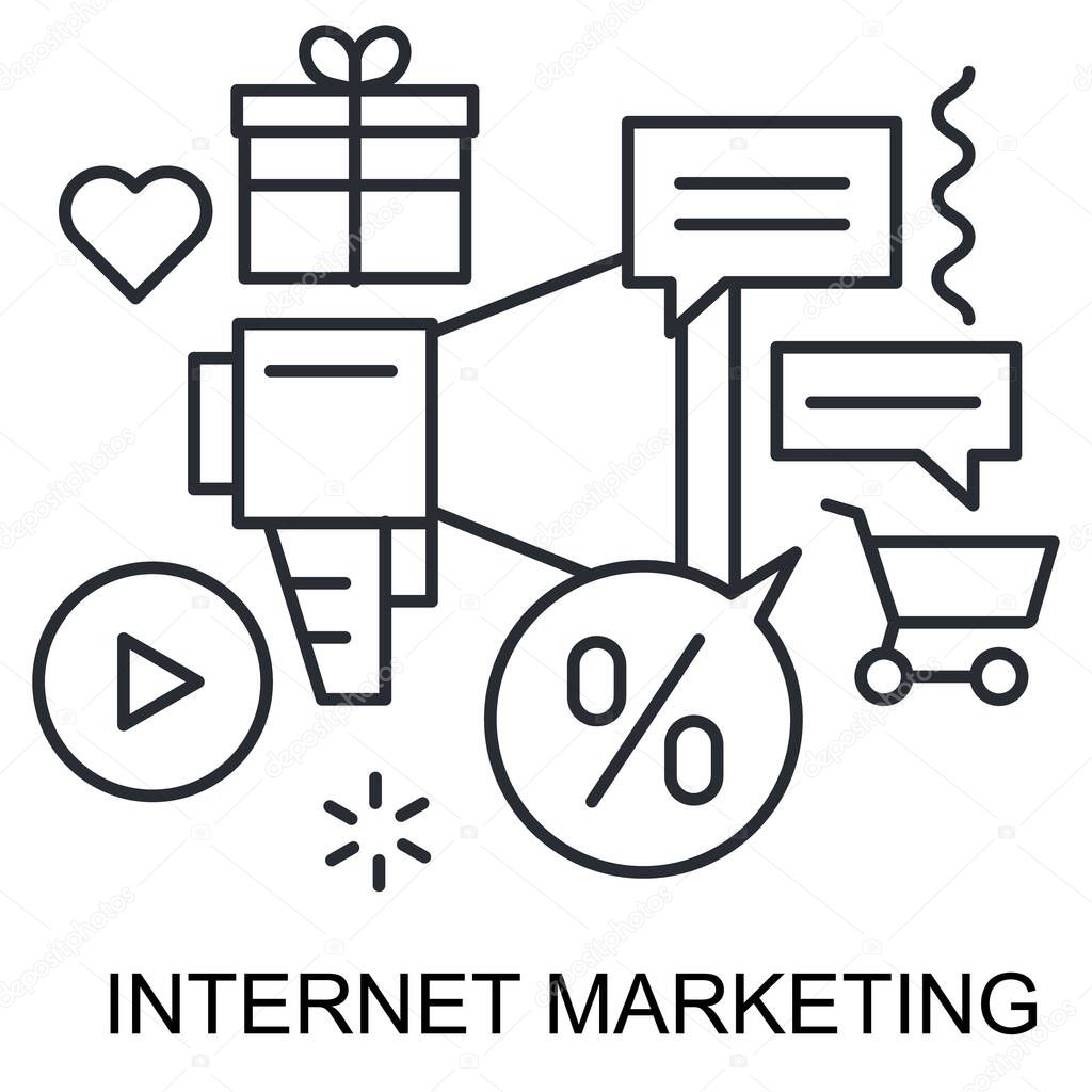 The promotion of products and services using digital channels, including websites, social media, and search engines.